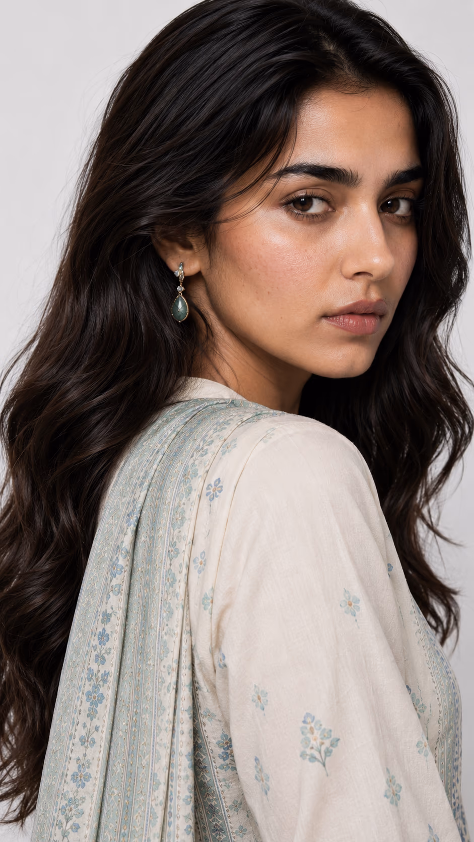 AI fashion model in a studio portrait